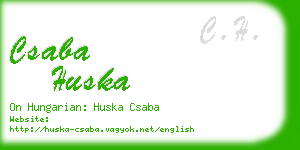csaba huska business card